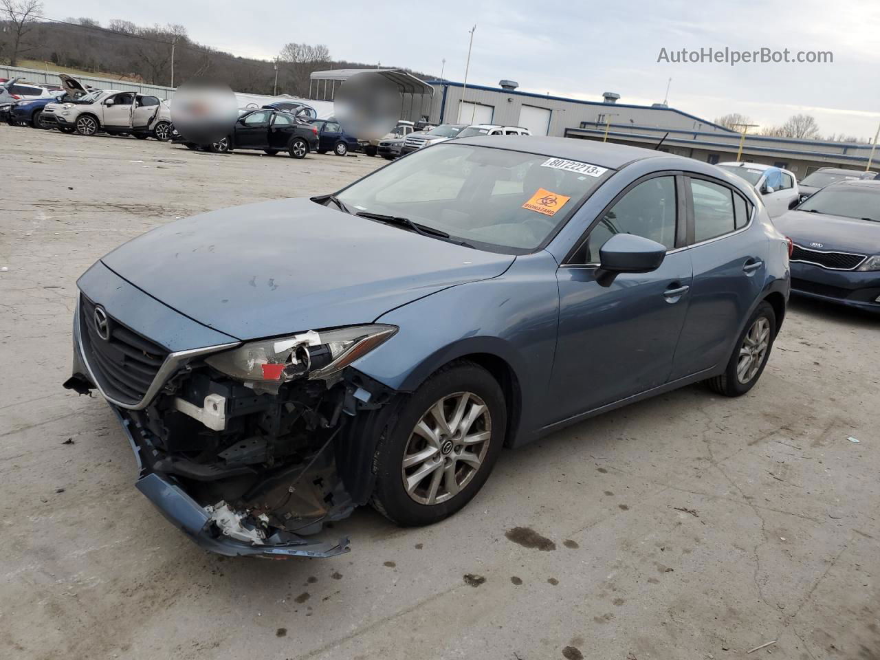 2015 Mazda 3 Touring Blue vin: JM1BM1L79F1223748