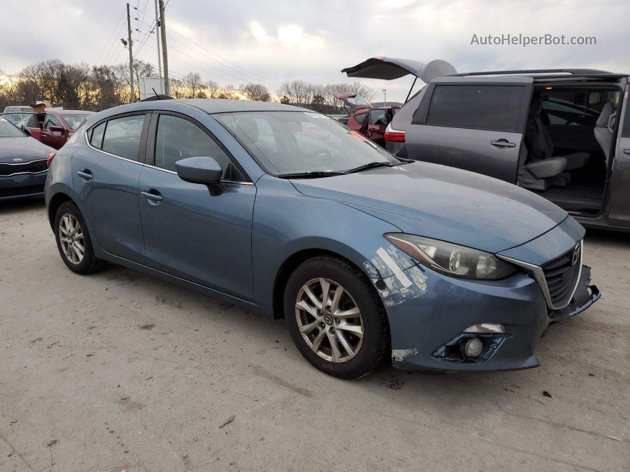 2015 Mazda 3 Touring Blue vin: JM1BM1L79F1223748