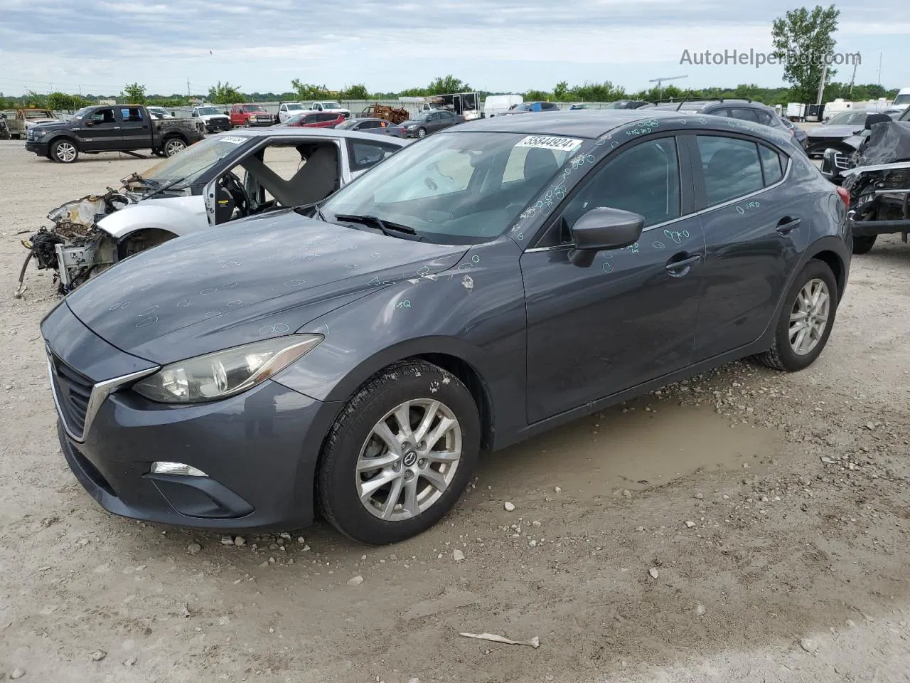 2014 Mazda 3 Touring Gray vin: JM1BM1L7XE1115413