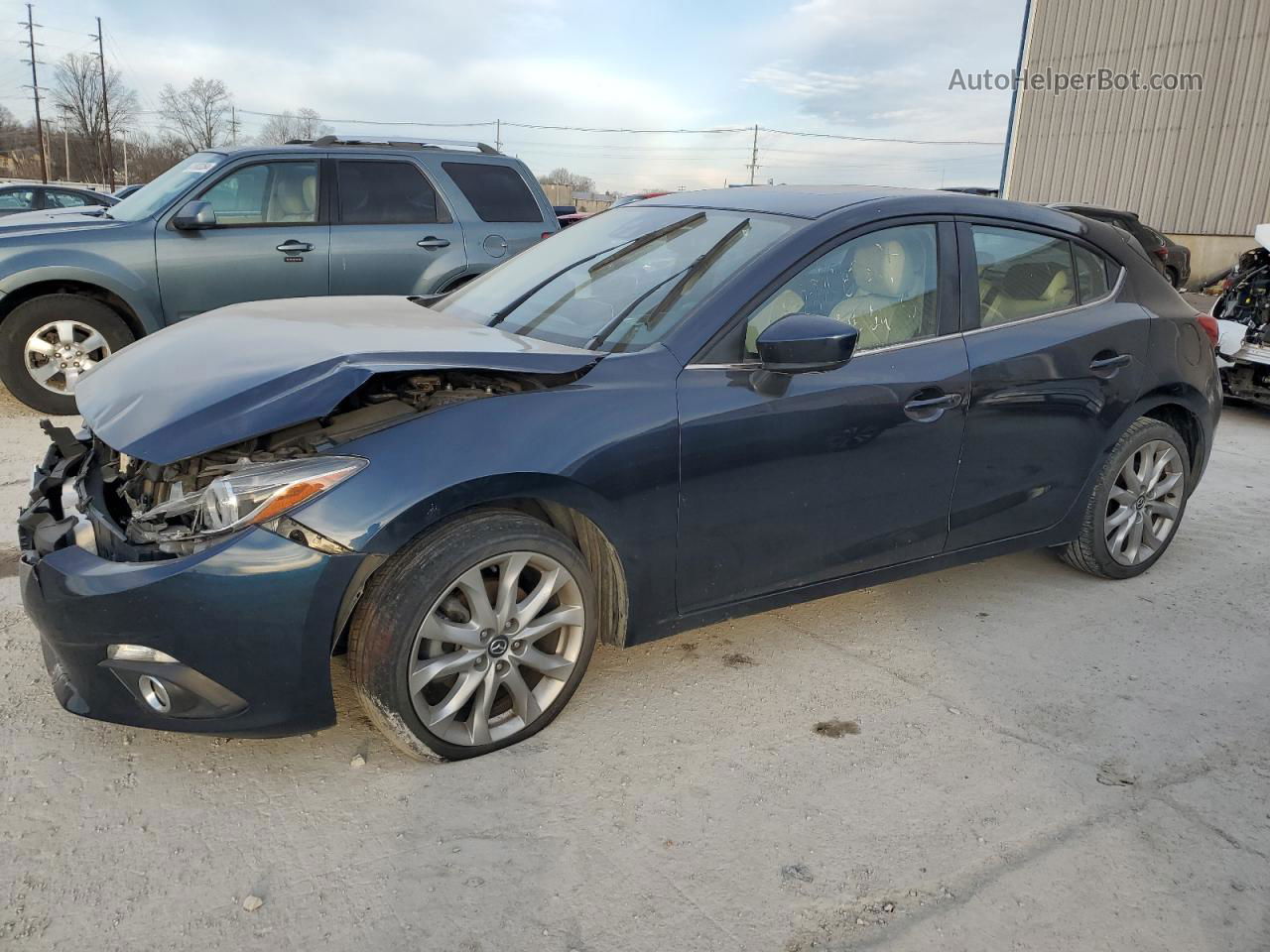 2014 Mazda 3 Grand Touring Blue vin: JM1BM1M30E1156970