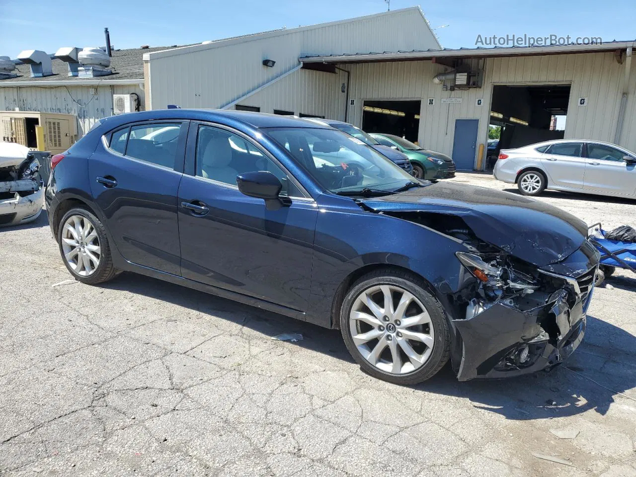 2014 Mazda 3 Grand Touring Синий vin: JM1BM1M31E1113710