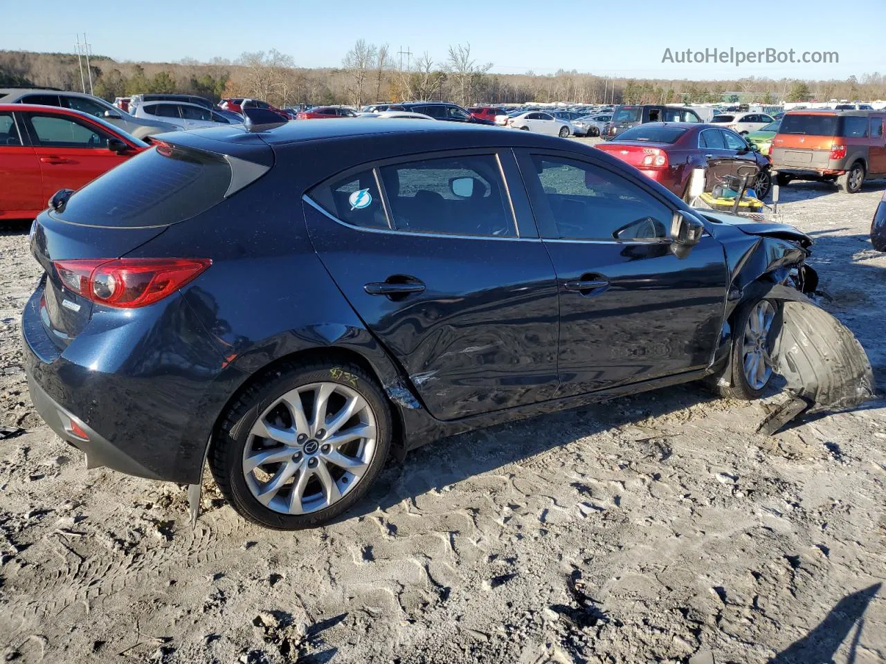 2014 Mazda 3 Grand Touring Blue vin: JM1BM1M31E1215959