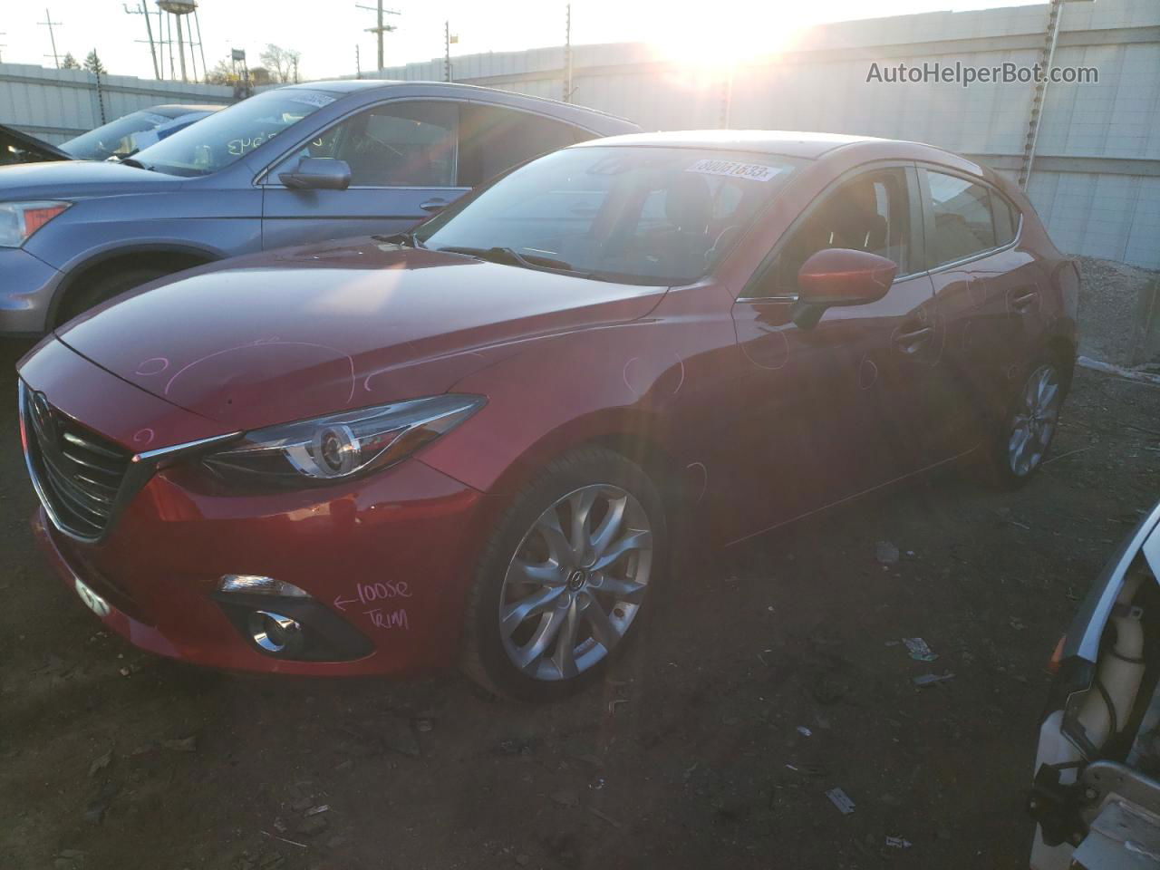 2014 Mazda 3 Grand Touring Красный vin: JM1BM1M32E1150913