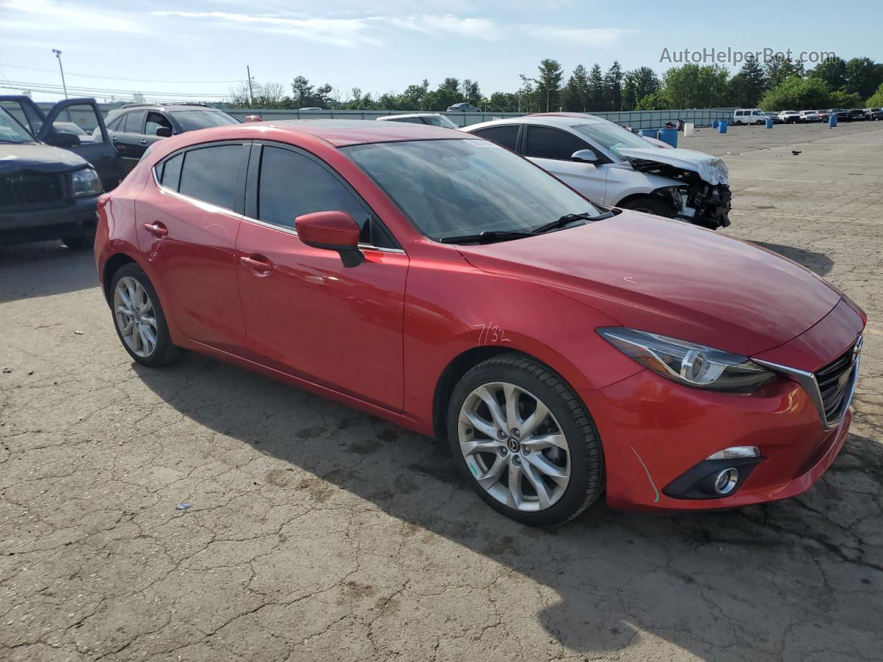 2014 Mazda 3 Grand Touring Red vin: JM1BM1M33E1101557