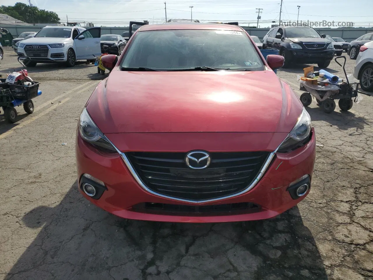 2014 Mazda 3 Grand Touring Red vin: JM1BM1M33E1101557