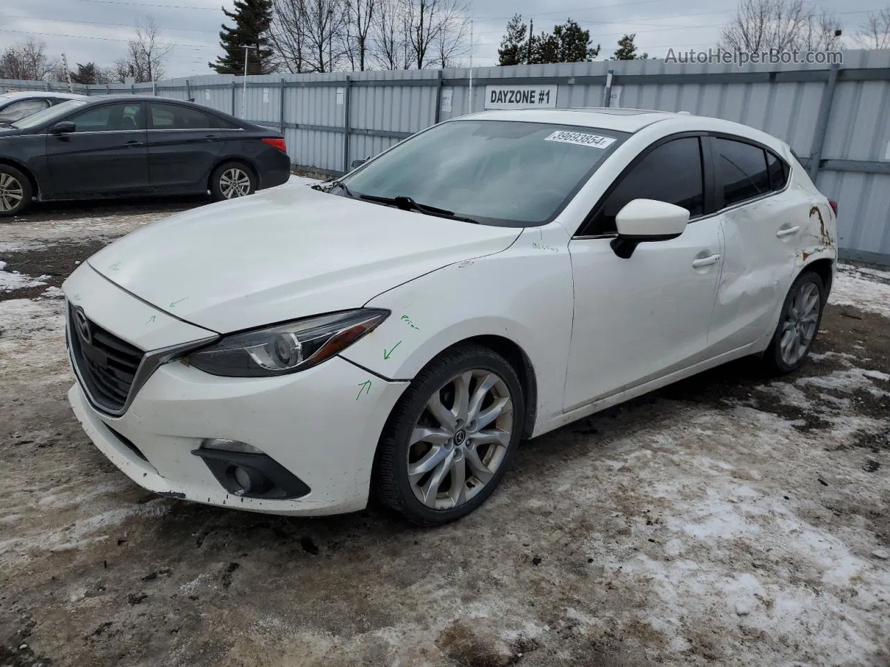 2014 Mazda 3 Grand Touring White vin: JM1BM1M35E1103178