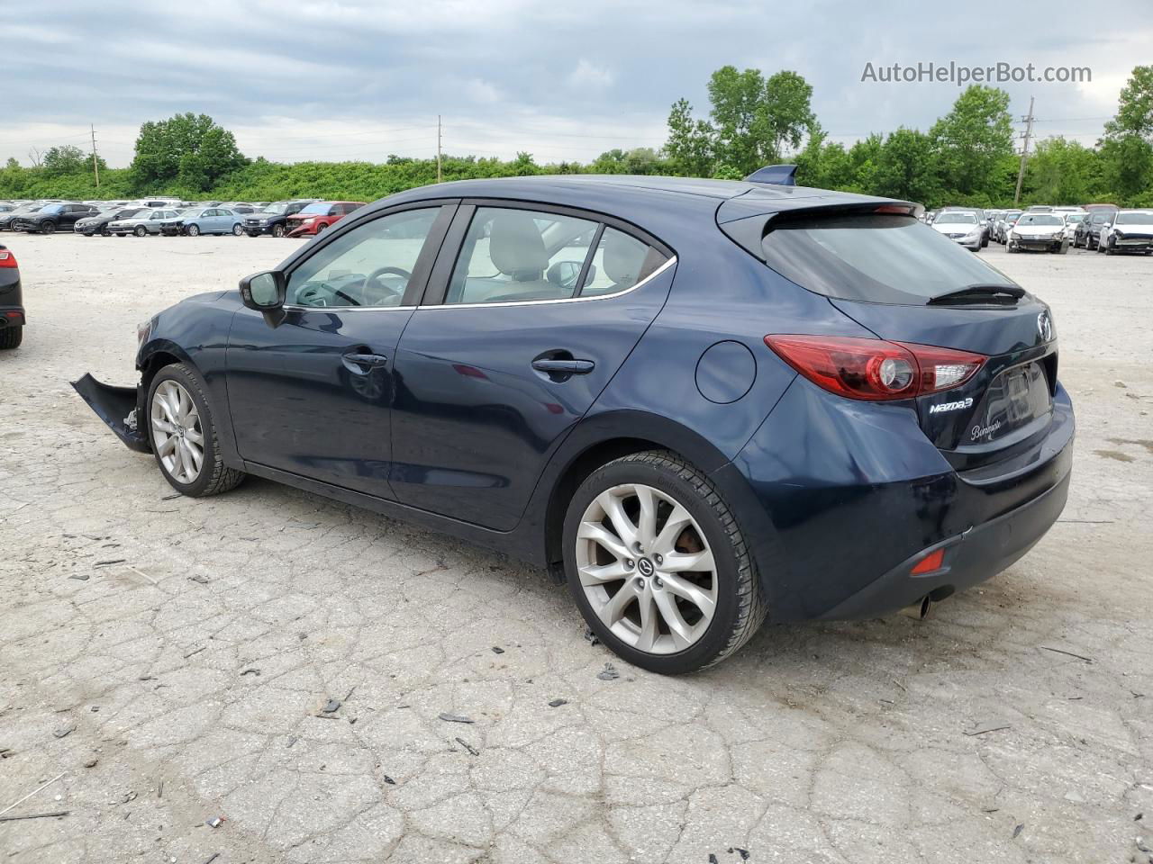 2014 Mazda 3 Grand Touring Blue vin: JM1BM1M35E1195571