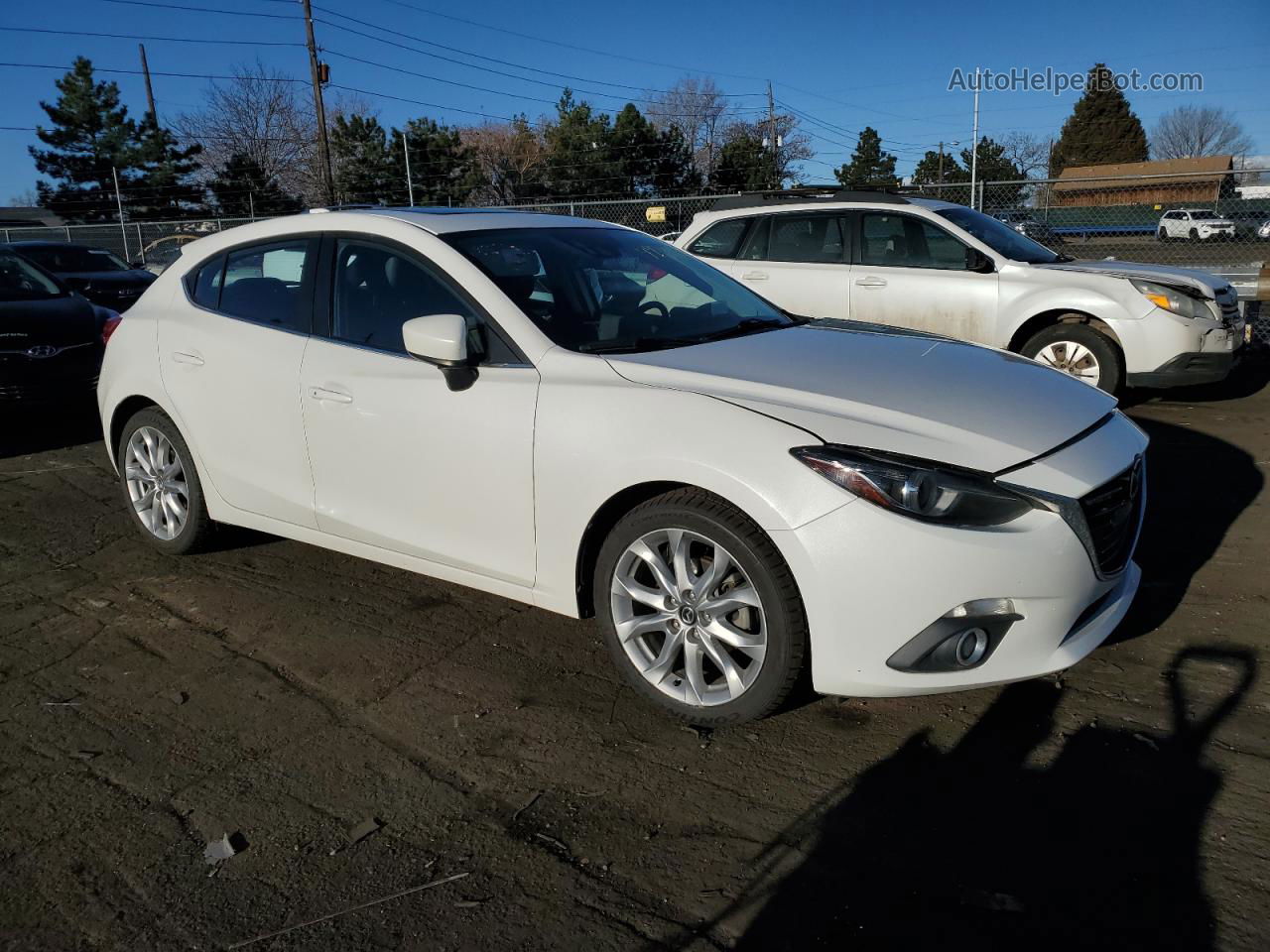 2014 Mazda 3 Grand Touring White vin: JM1BM1M36E1111631