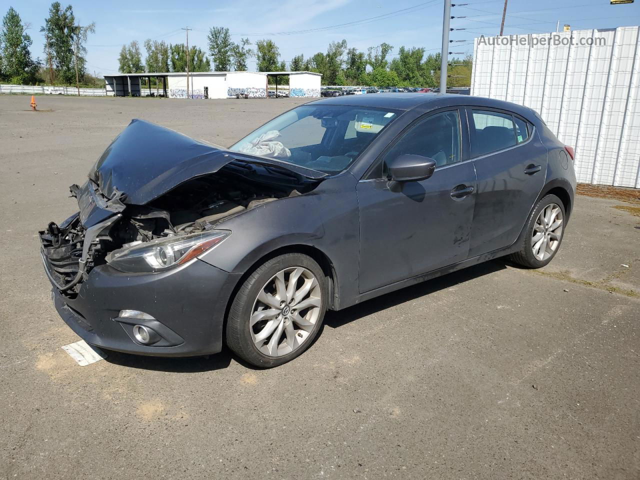 2014 Mazda 3 Grand Touring Gray vin: JM1BM1M36E1178875