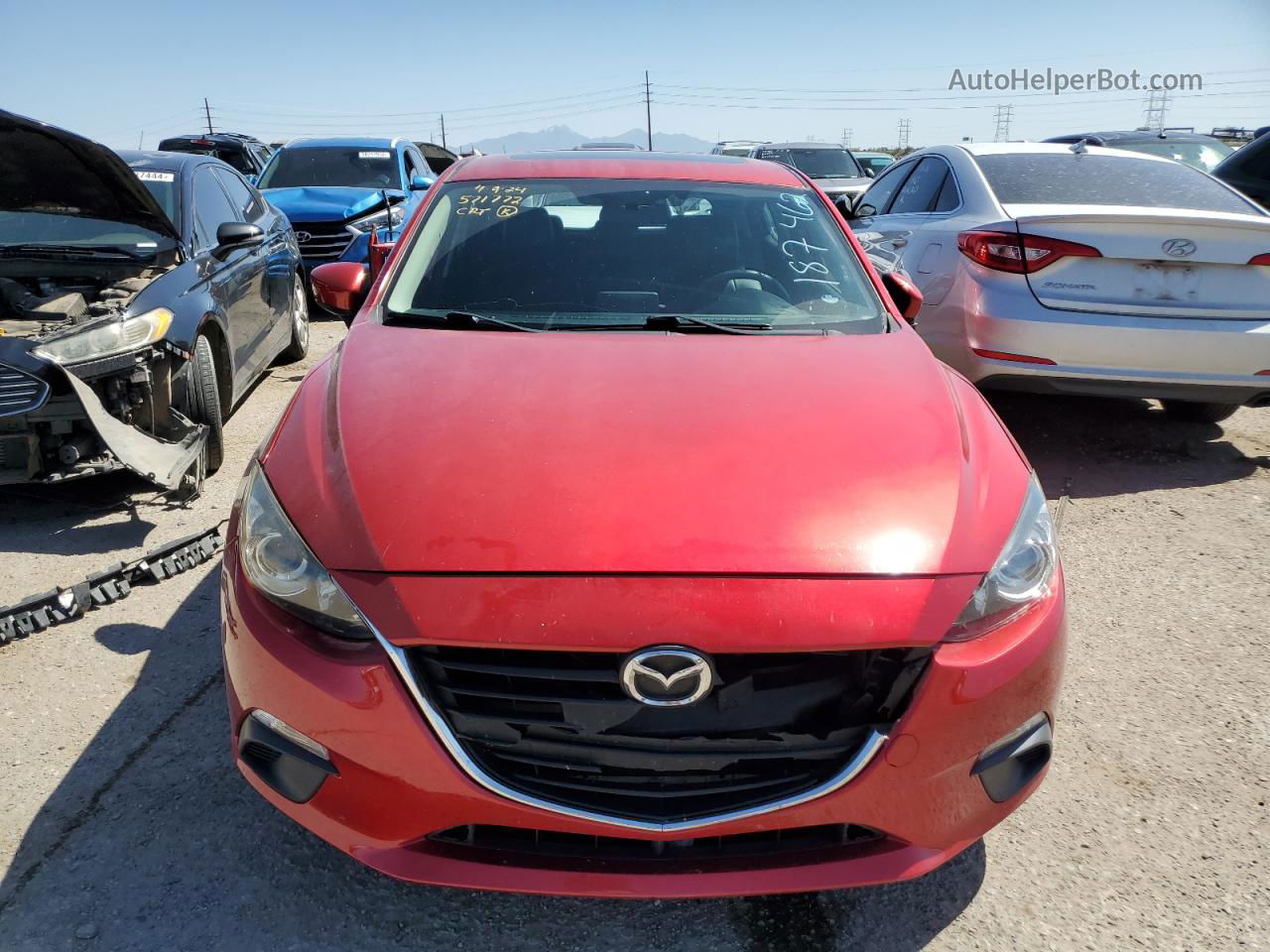 2014 Mazda 3 Grand Touring Red vin: JM1BM1M70E1187462