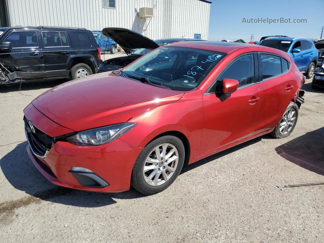 2014 Mazda 3 Grand Touring Red vin: JM1BM1M70E1187462