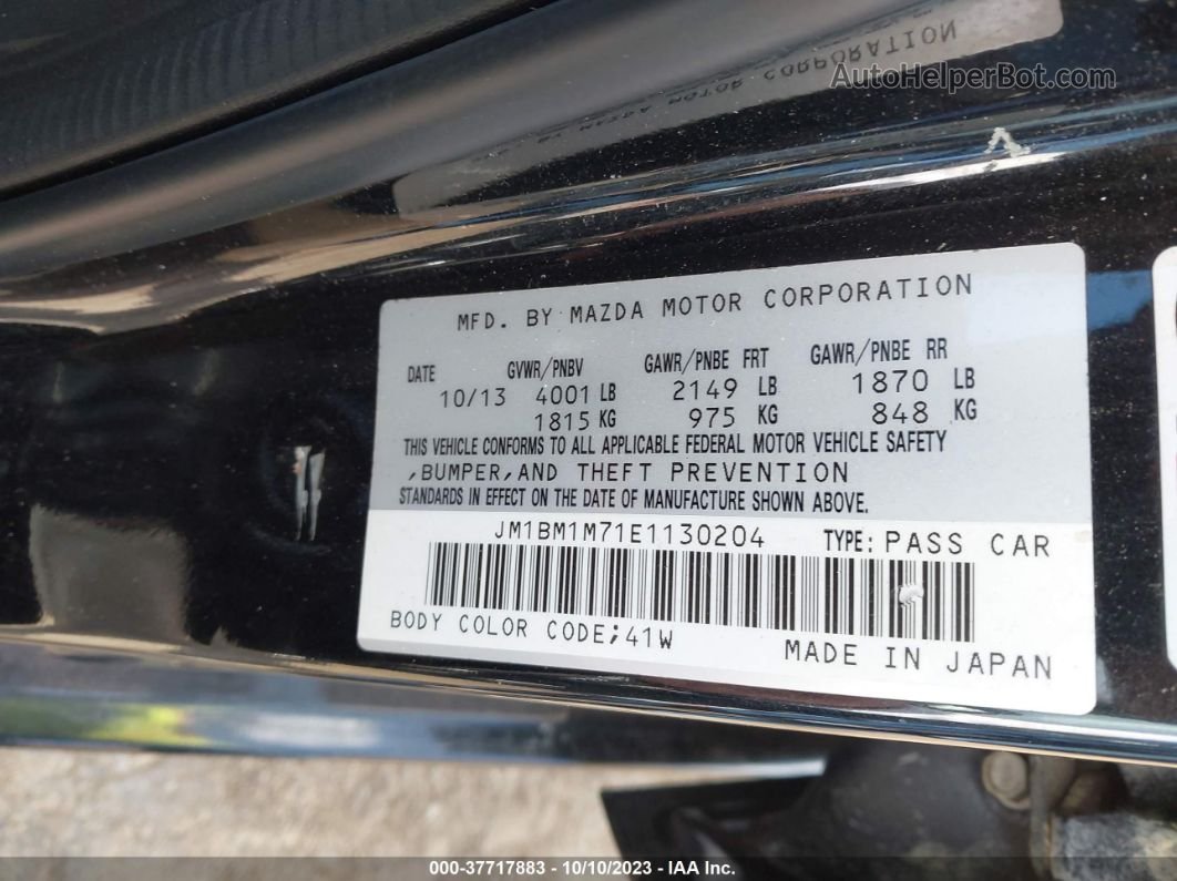 2014 Mazda Mazda3 I Grand Touring Черный vin: JM1BM1M71E1130204