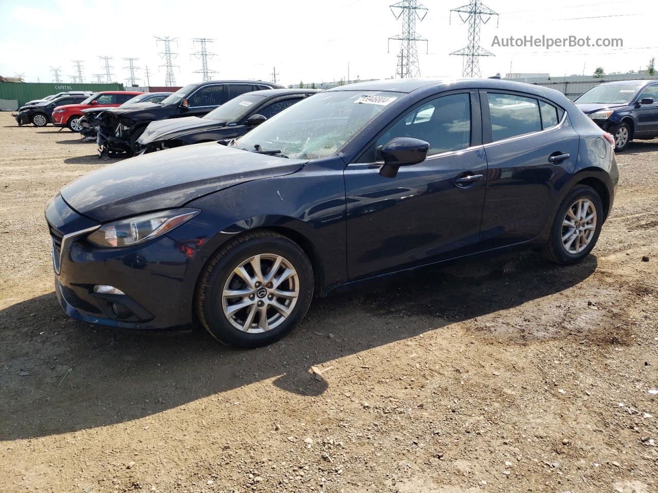 2015 Mazda 3 Grand Touring Black vin: JM1BM1M71F1223824