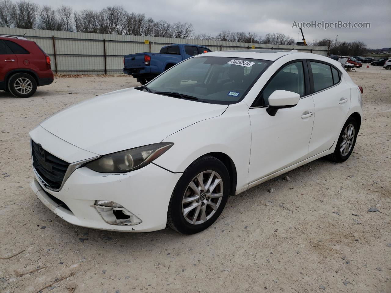 2014 Mazda 3 Grand Touring White vin: JM1BM1M72E1106834