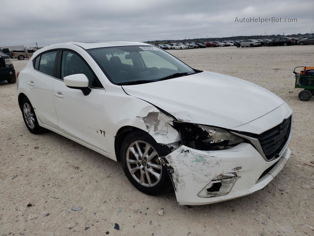 2014 Mazda 3 Grand Touring White vin: JM1BM1M72E1106834