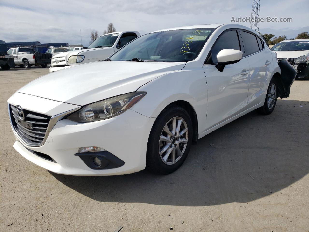 2015 Mazda 3 Grand Touring White vin: JM1BM1M72F1273907