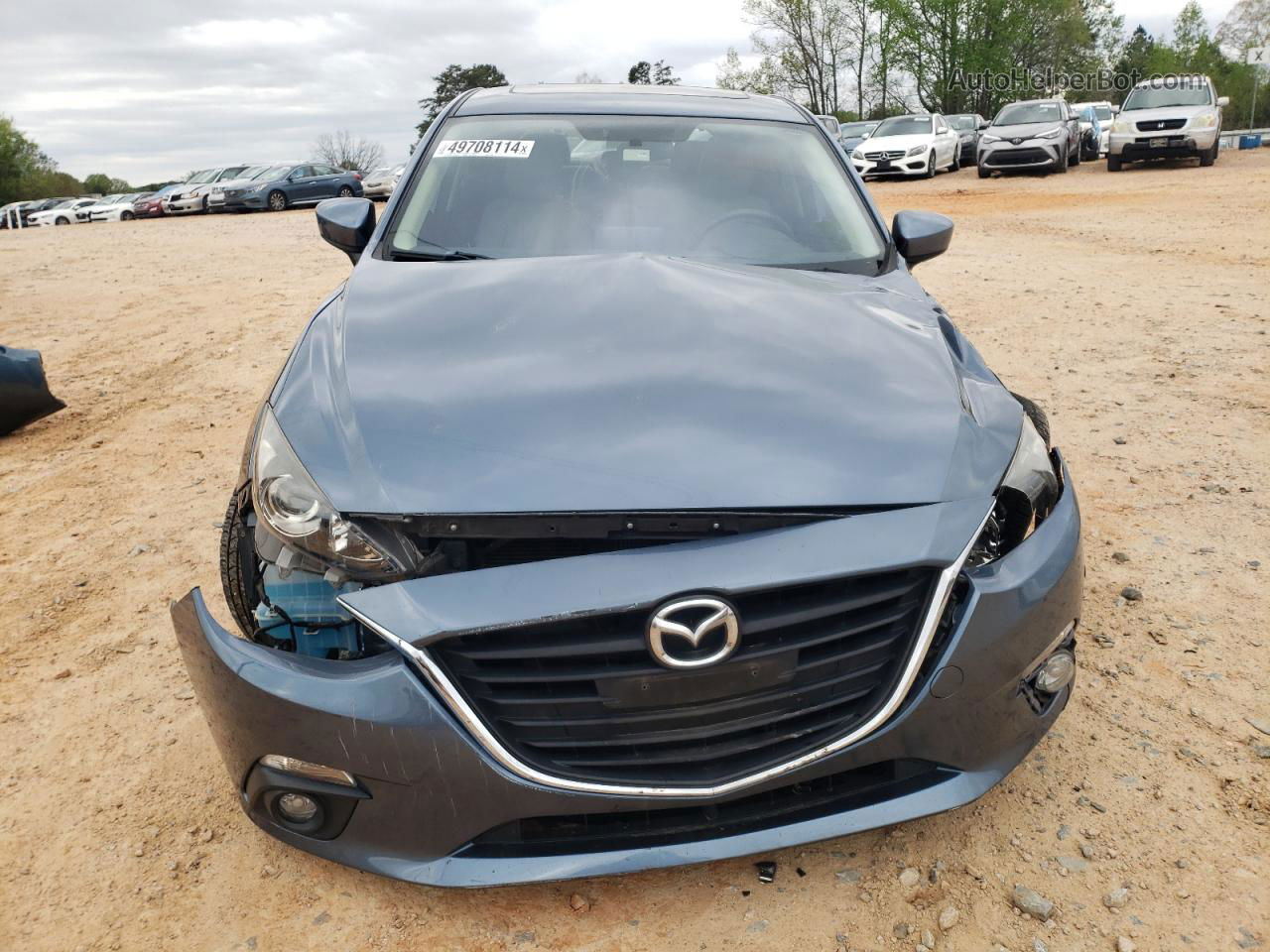 2015 Mazda 3 Grand Touring Blue vin: JM1BM1M74F1223445