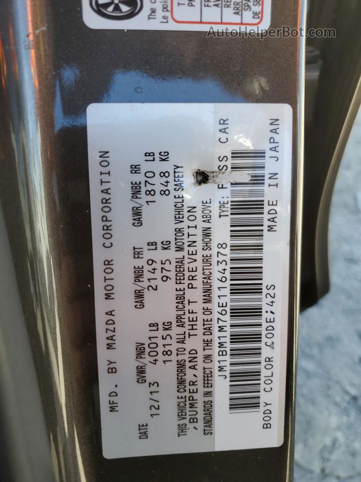 2014 Mazda 3 Grand Touring Серый vin: JM1BM1M76E1164378