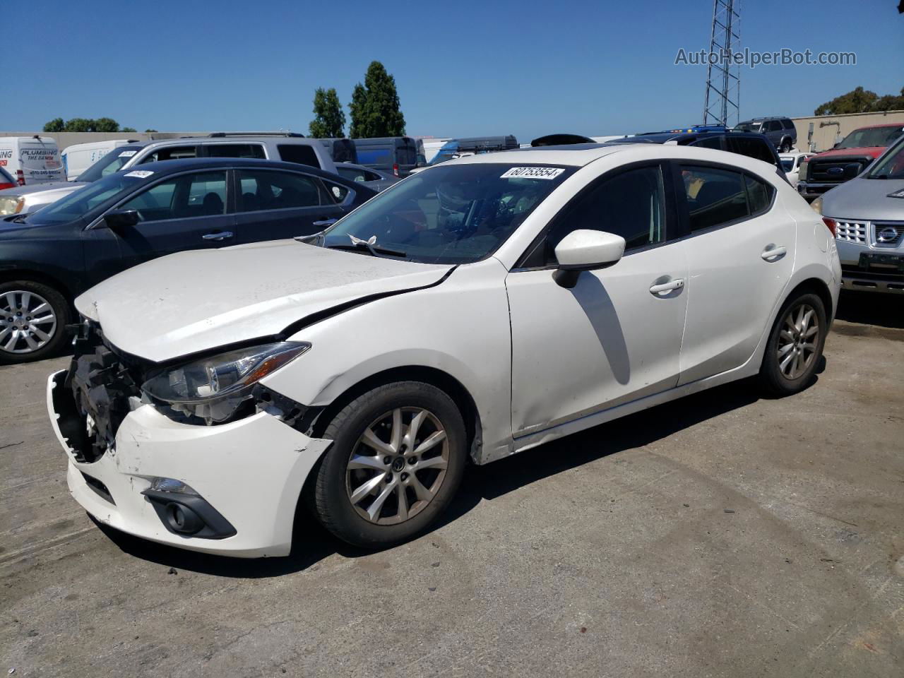 2015 Mazda 3 Grand Touring White vin: JM1BM1M77F1275345