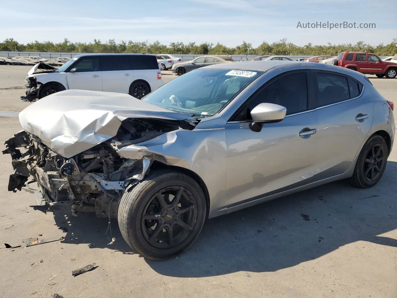 2016 Mazda 3 Touring Silver vin: JM1BM1M77G1307096