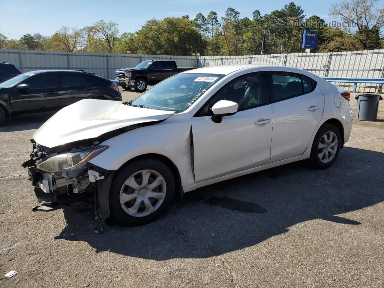 2016 Mazda 3 Sport White vin: JM1BM1T70G1329538