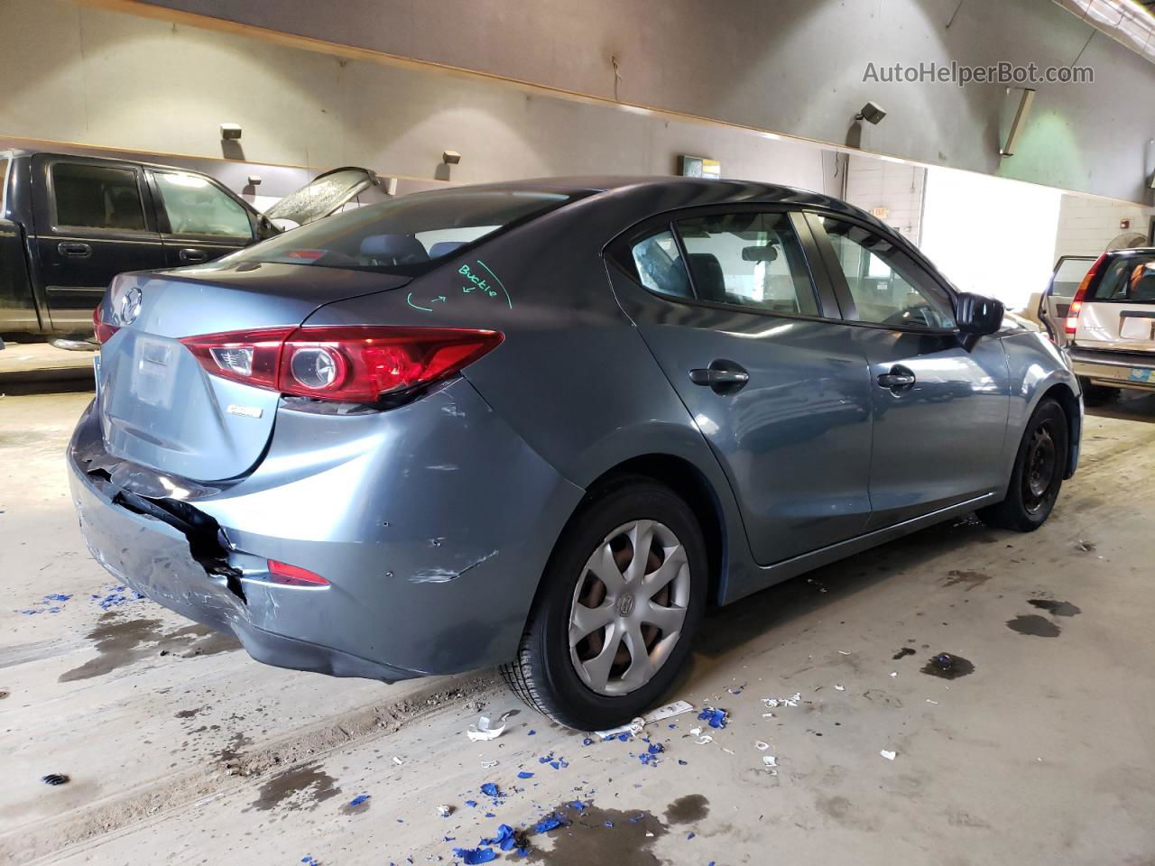 2014 Mazda 3 Sv Синий vin: JM1BM1T71E1181493