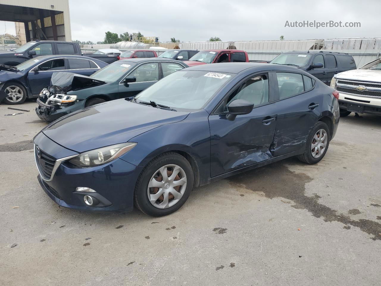 2014 Mazda 3 Sv Blue vin: JM1BM1T73E1163545