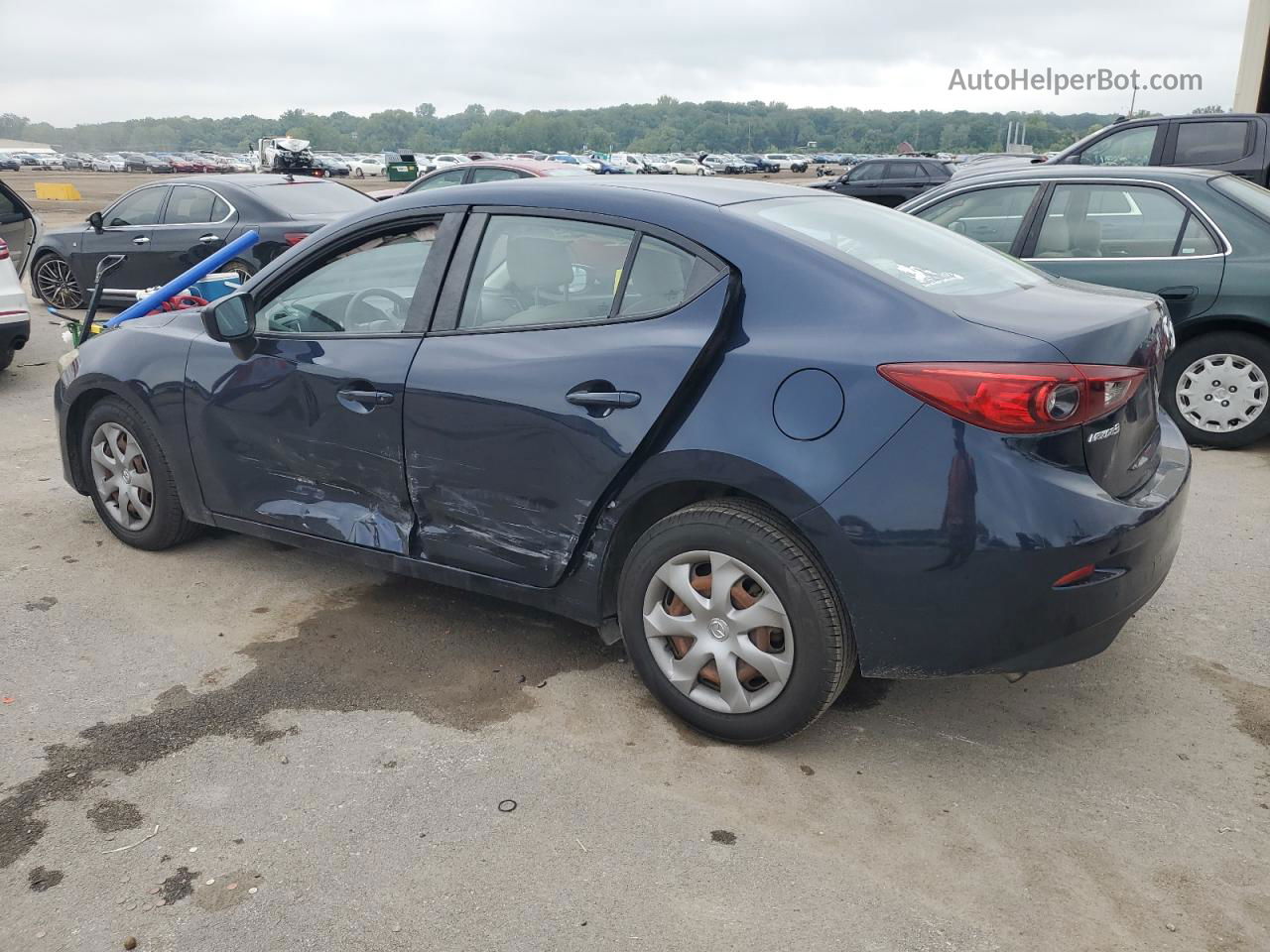 2014 Mazda 3 Sv Синий vin: JM1BM1T73E1163545