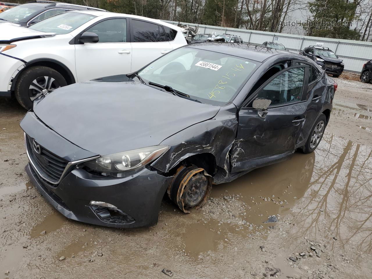 2014 Mazda 3 Sv Gray vin: JM1BM1T74E1169208