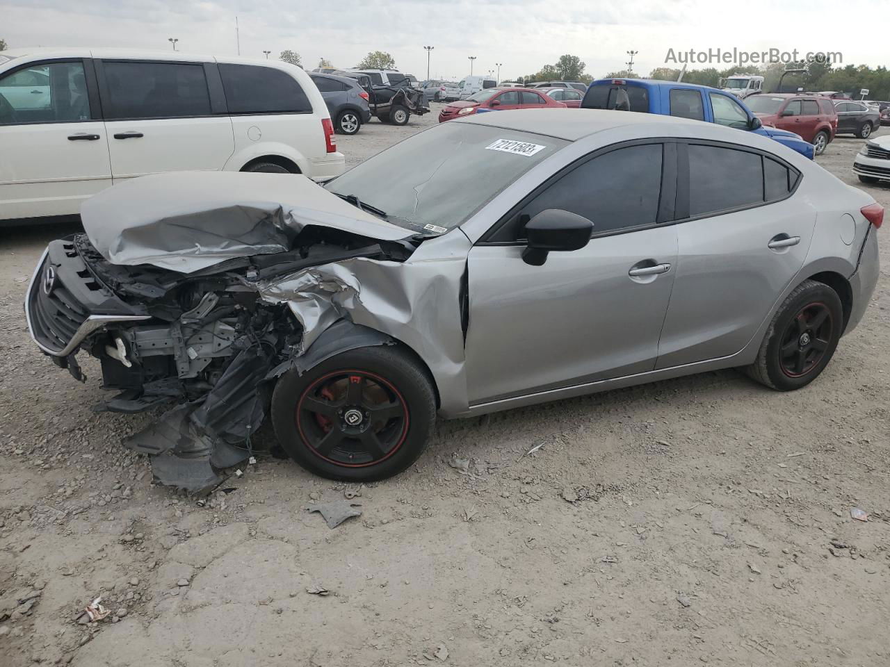 2014 Mazda 3 Sv Gray vin: JM1BM1T75E1163689