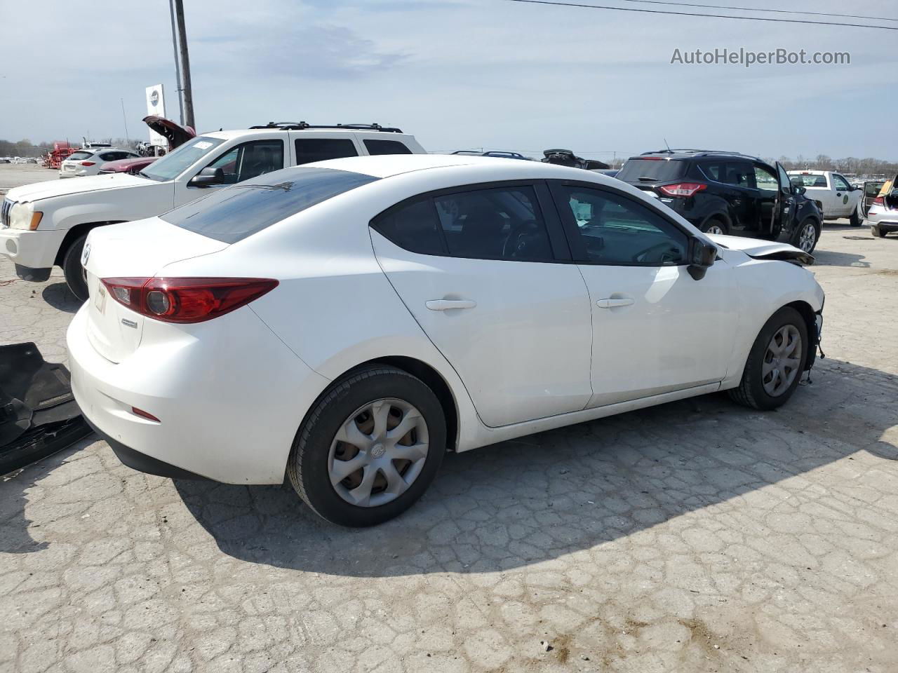 2014 Mazda 3 Sv White vin: JM1BM1T76E1163913