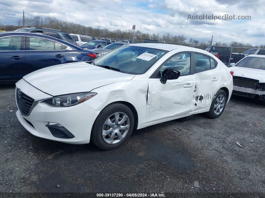 2016 Mazda Mazda3 I Sport White vin: JM1BM1T76G1284590