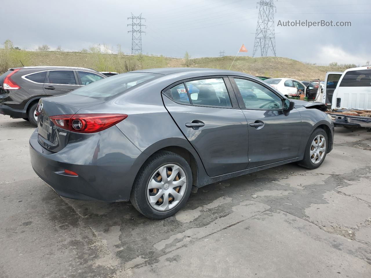 2014 Mazda 3 Sv Серый vin: JM1BM1T77E1213900