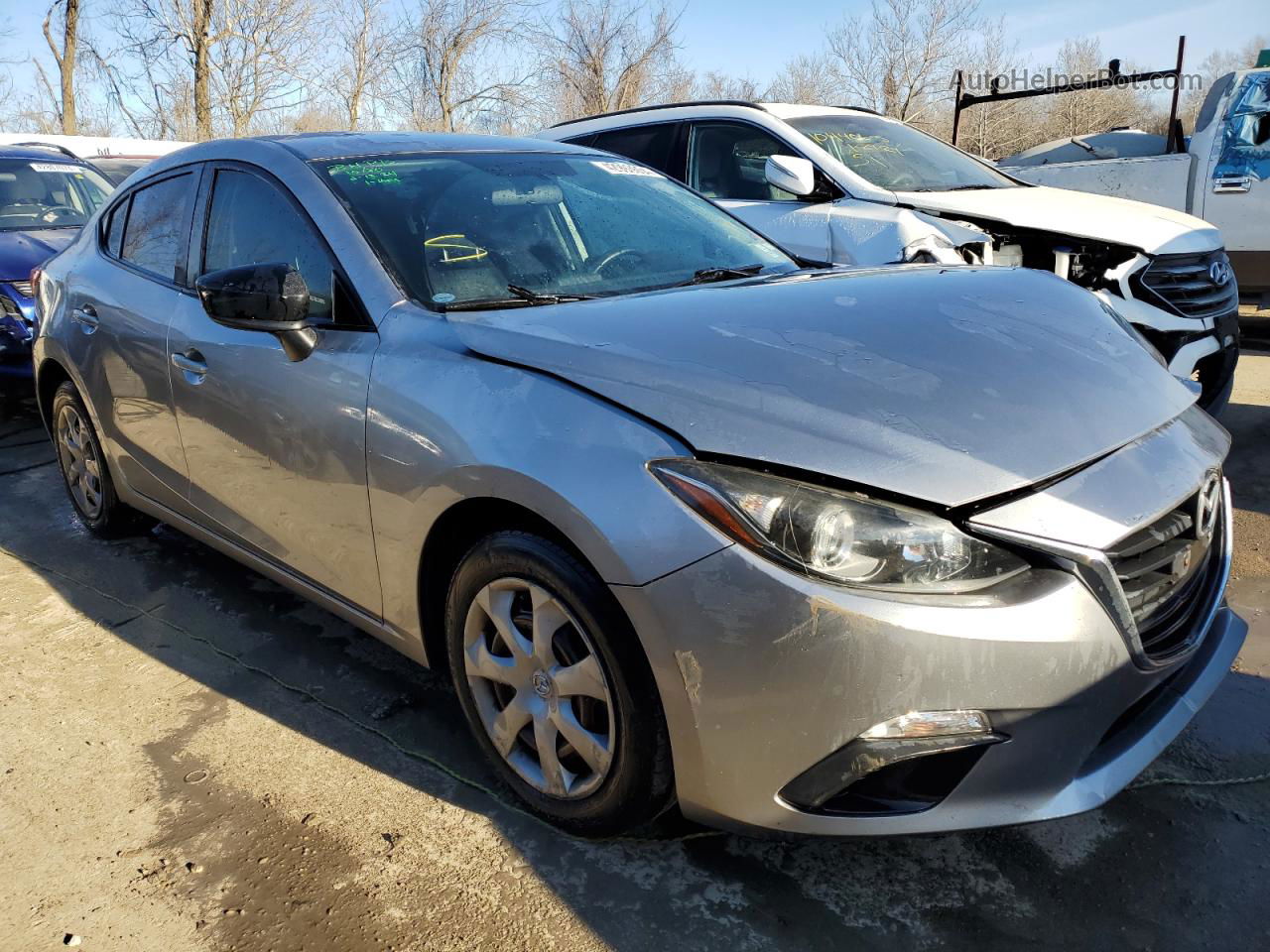 2014 Mazda 3 Sv Silver vin: JM1BM1T78E1150354