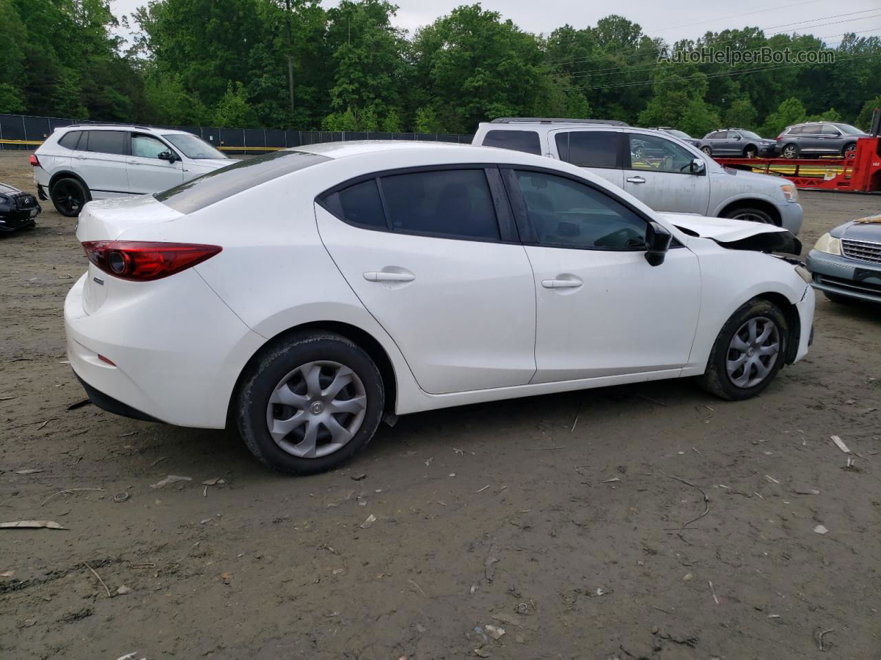 2014 Mazda 3 Sv White vin: JM1BM1T78E1179949