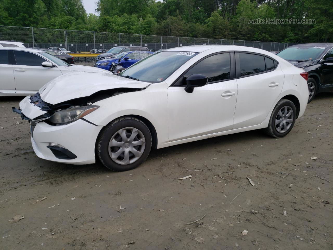 2014 Mazda 3 Sv White vin: JM1BM1T78E1179949