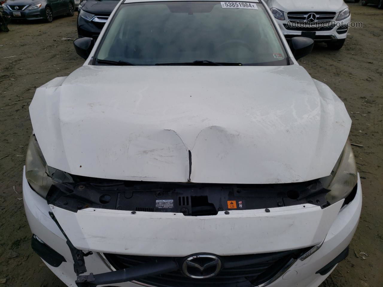 2014 Mazda 3 Sv White vin: JM1BM1T78E1179949