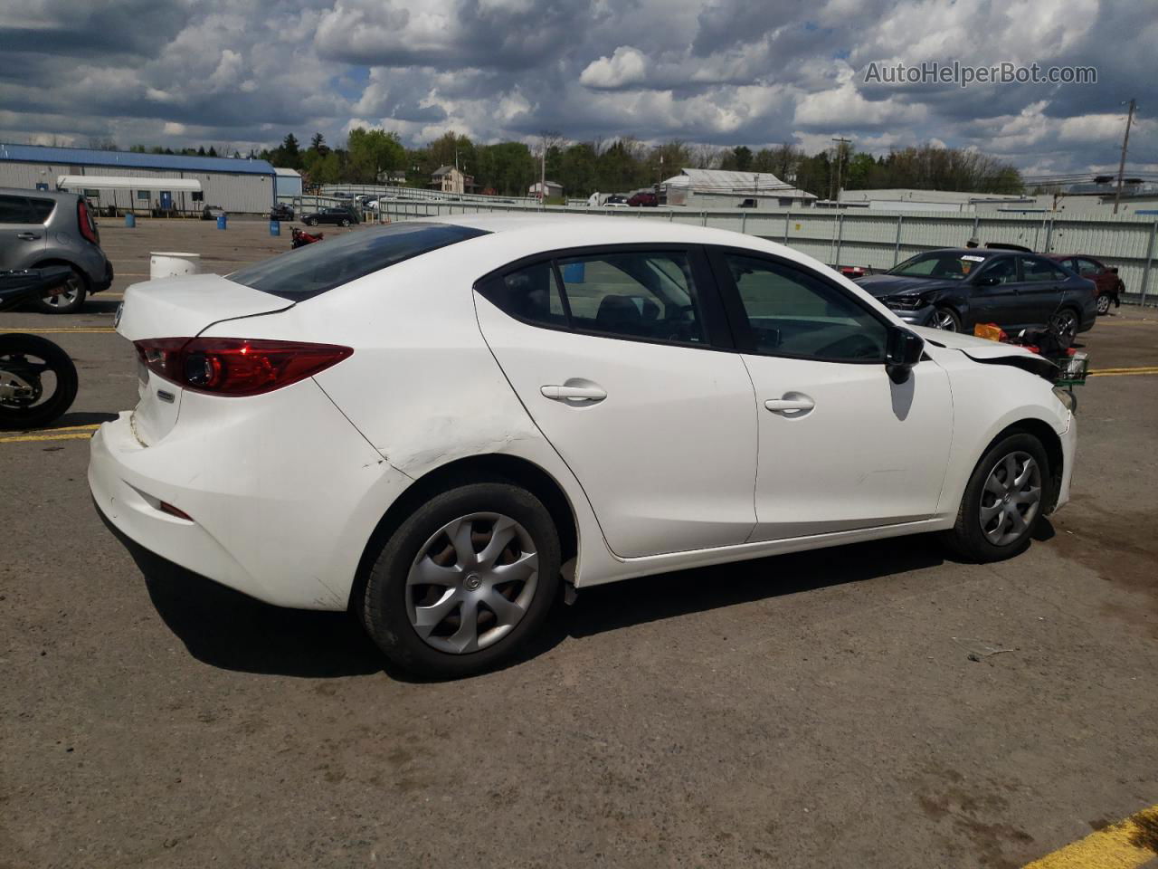 2014 Mazda 3 Sv White vin: JM1BM1T78E1214473