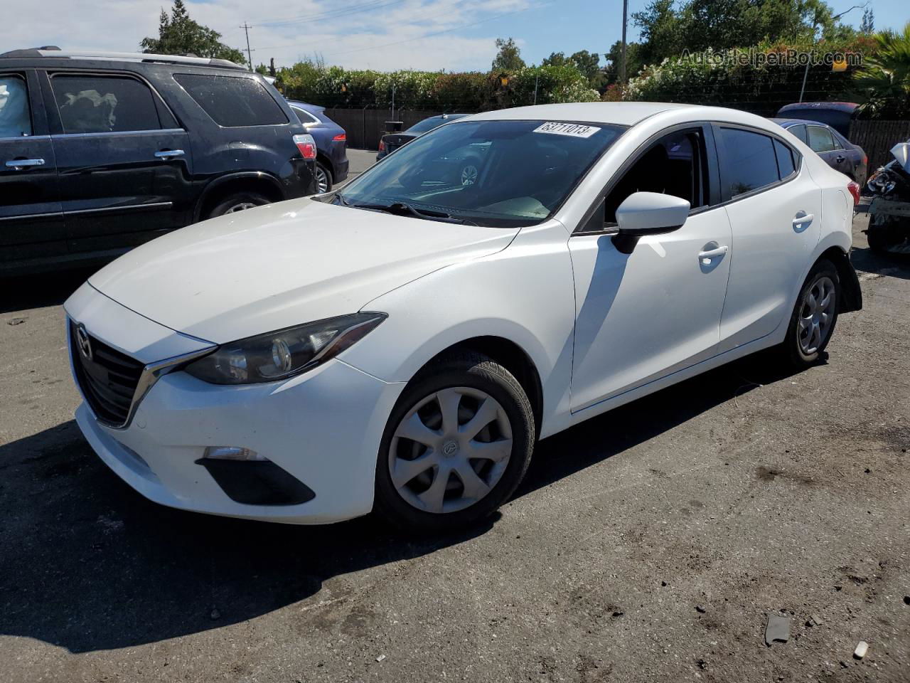 2016 Mazda 3 Sport White vin: JM1BM1T78G1298054