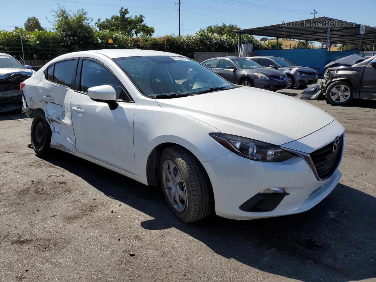 2016 Mazda 3 Sport White vin: JM1BM1T78G1298054