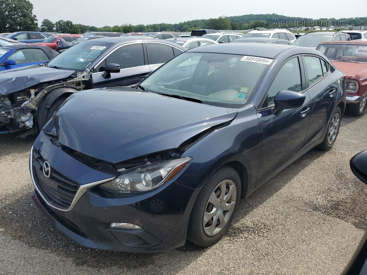 2016 Mazda 3 Sport Blue vin: JM1BM1T78G1354803