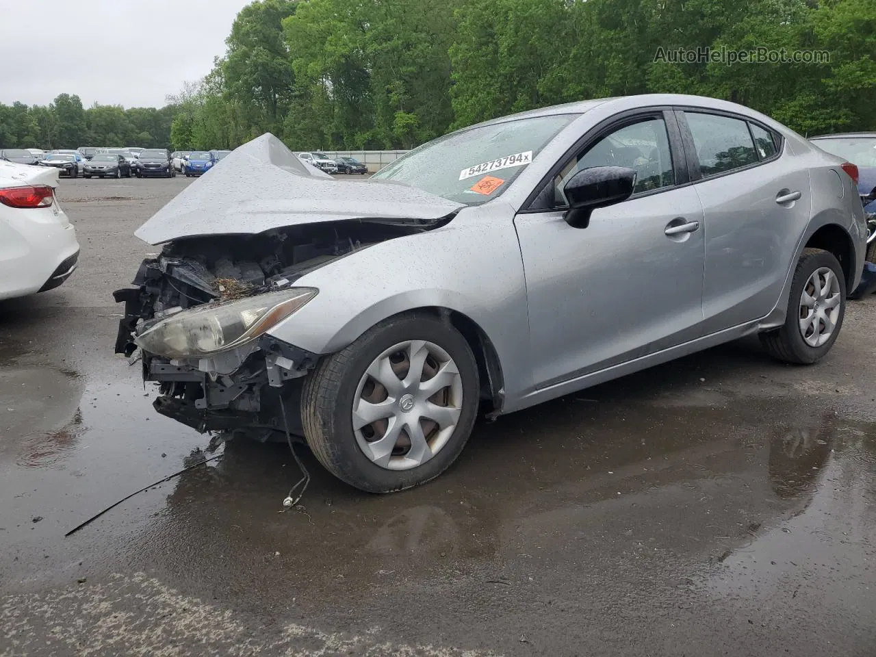 2014 Mazda 3 Sv Silver vin: JM1BM1T79E1155630