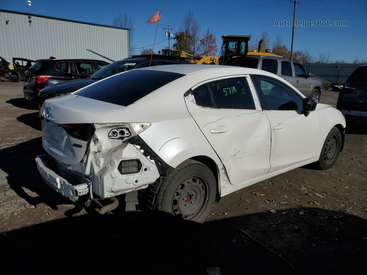 2014 Mazda 3 Sv White vin: JM1BM1T79E1200713