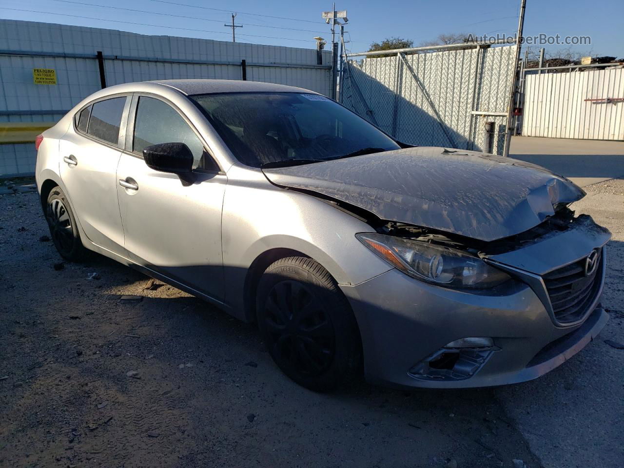 2014 Mazda 3 Sv Silver vin: JM1BM1T7XE1172873