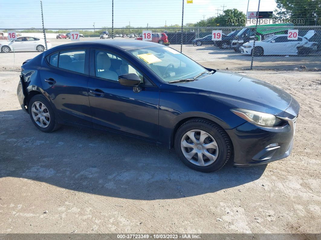 2014 Mazda Mazda3 I Sv Синий vin: JM1BM1T7XE1181542