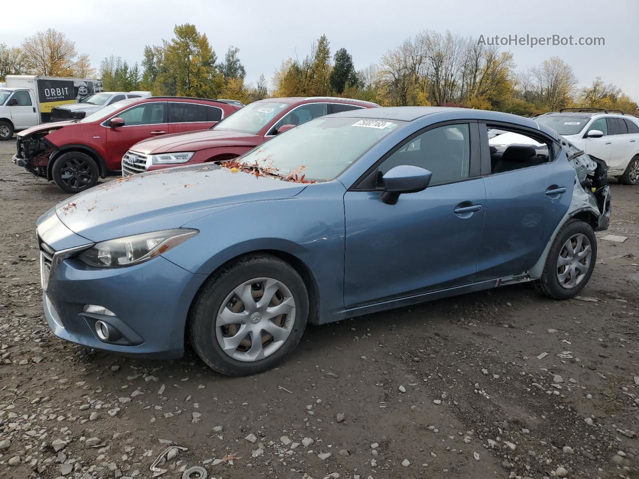 2014 Mazda 3 Sport Blue vin: JM1BM1U71E1126766