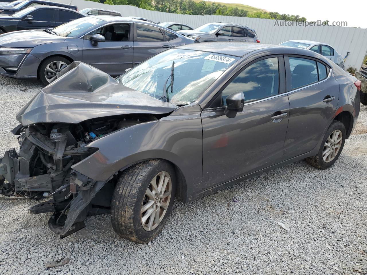 2016 Mazda 3 Sport Gray vin: JM1BM1U71G1330955