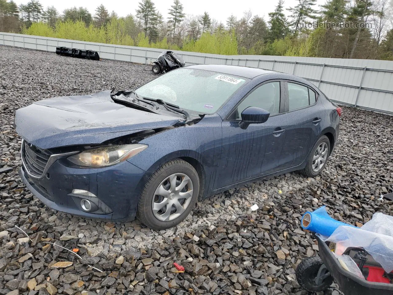 2014 Mazda 3 Sport Blue vin: JM1BM1U72E1122564