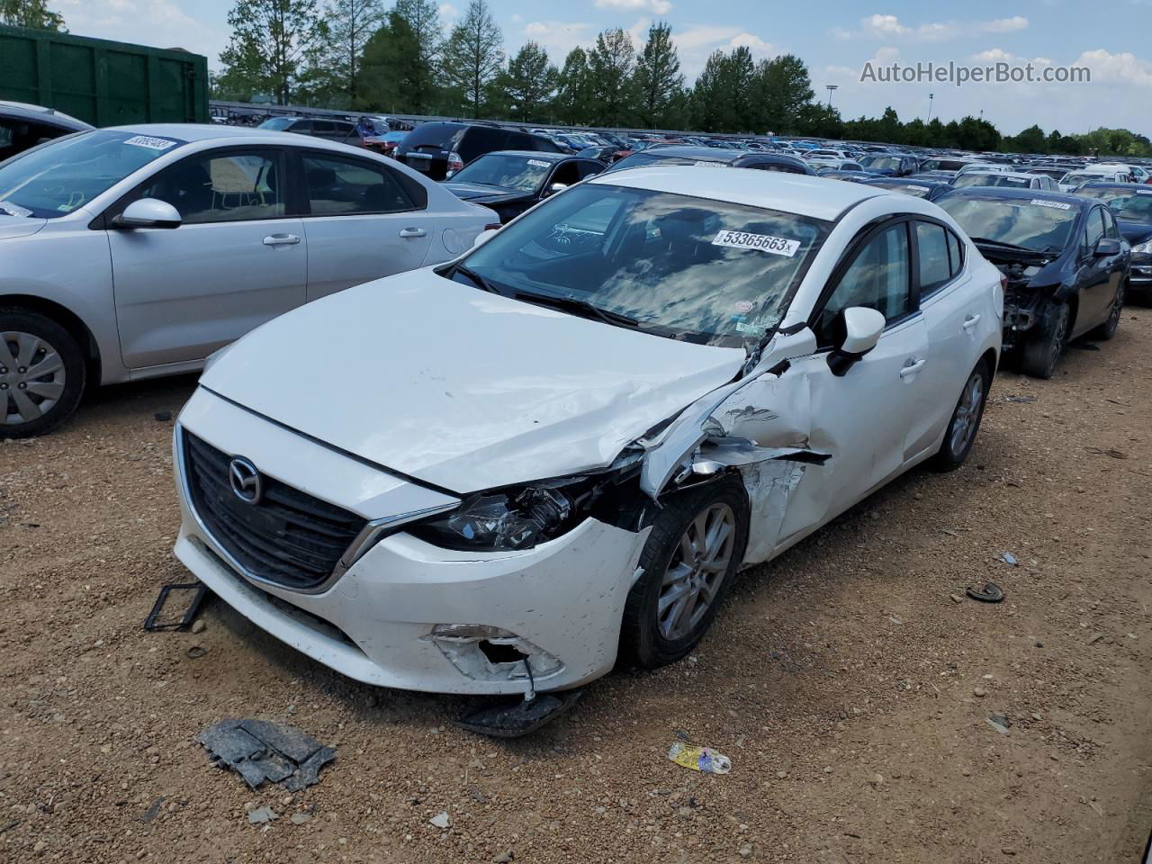 2016 Mazda 3 Sport White vin: JM1BM1U72G1327899