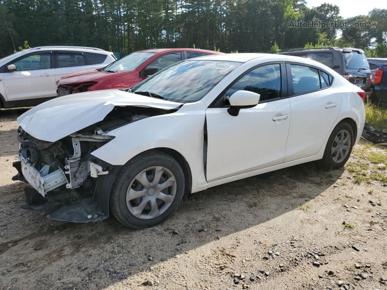 2014 Mazda 3 Sport White vin: JM1BM1U73E1120936